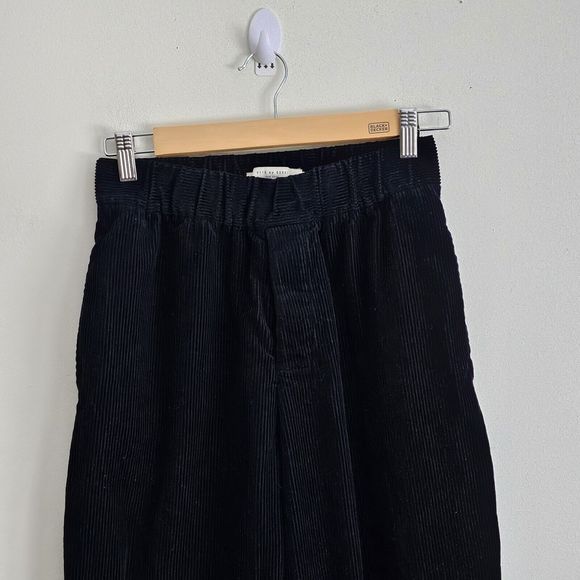 7115 Corduroy Elastic Pull-Up Trouser, Navy Black. Unisex Sz XSmall. Orig. $200. - Picture 4 of 12